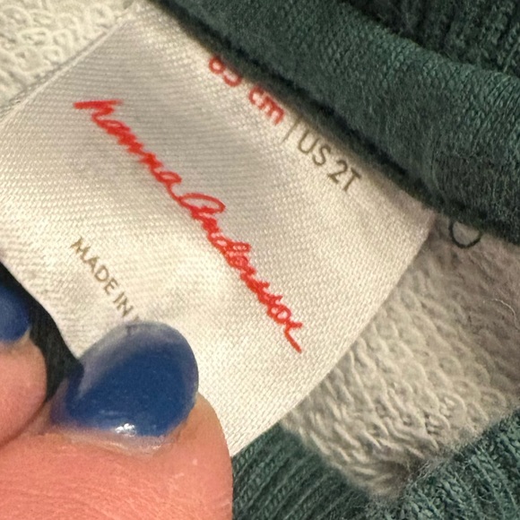 Hanna Andersson 2pc Girl/Boy Cotton Pine Tree Sweatsuit Set Sz 2T - Picture 4 of 13